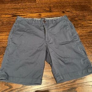 J. Crew Chino Shorts Mens 31 Blue Stretch Preppy Casual 9" Inseam